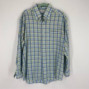 Alex Cannon Men’s Plaid Button Front Long Sleeve Shirt size L